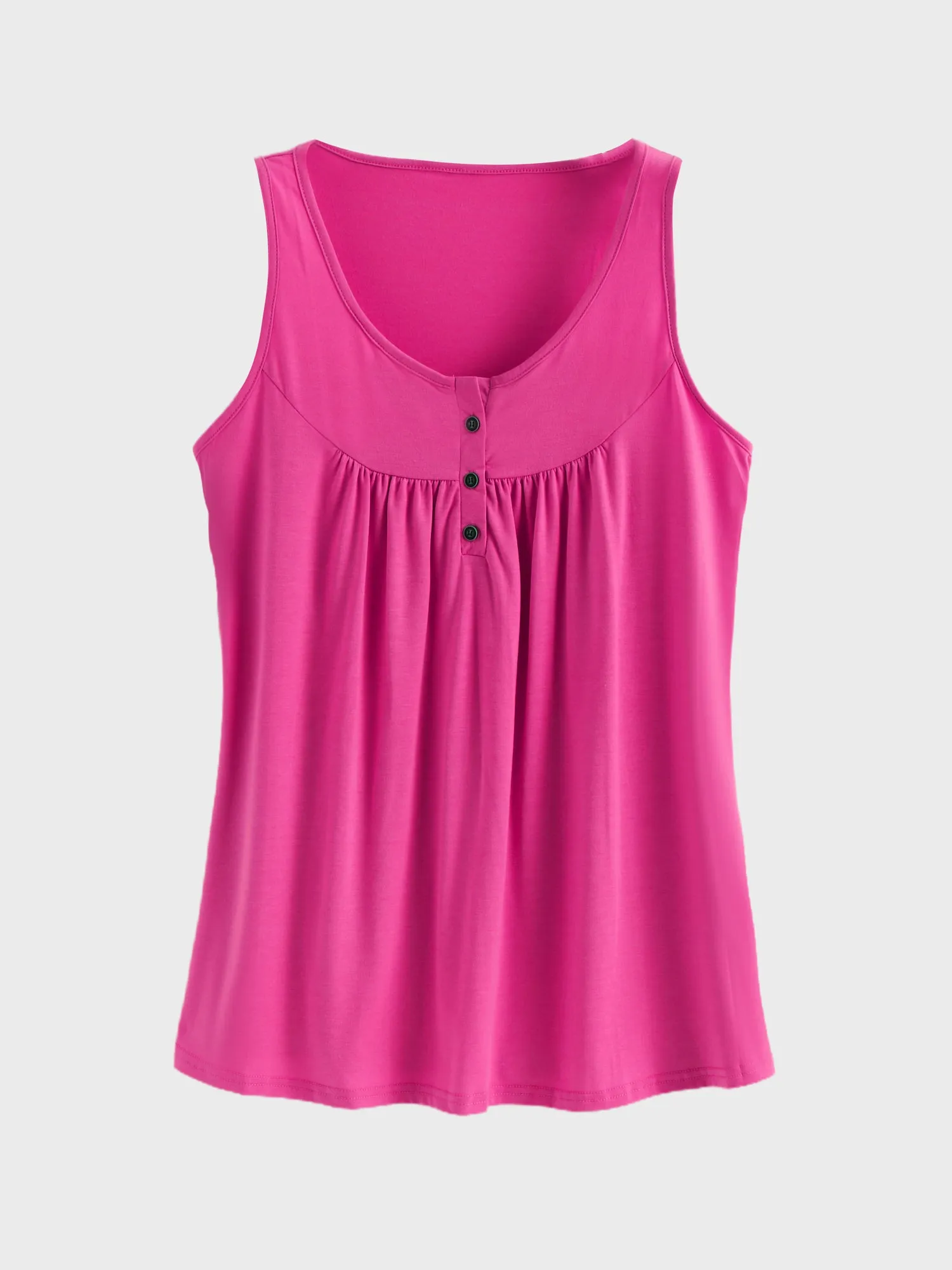 Midsize Cozy Flowy Pleated Tank Top