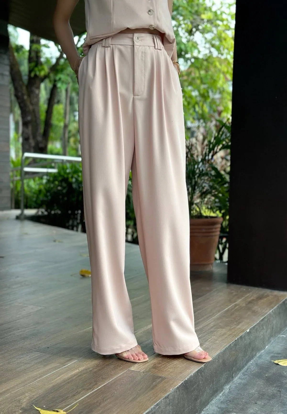 Odella Wide Pants in Pink