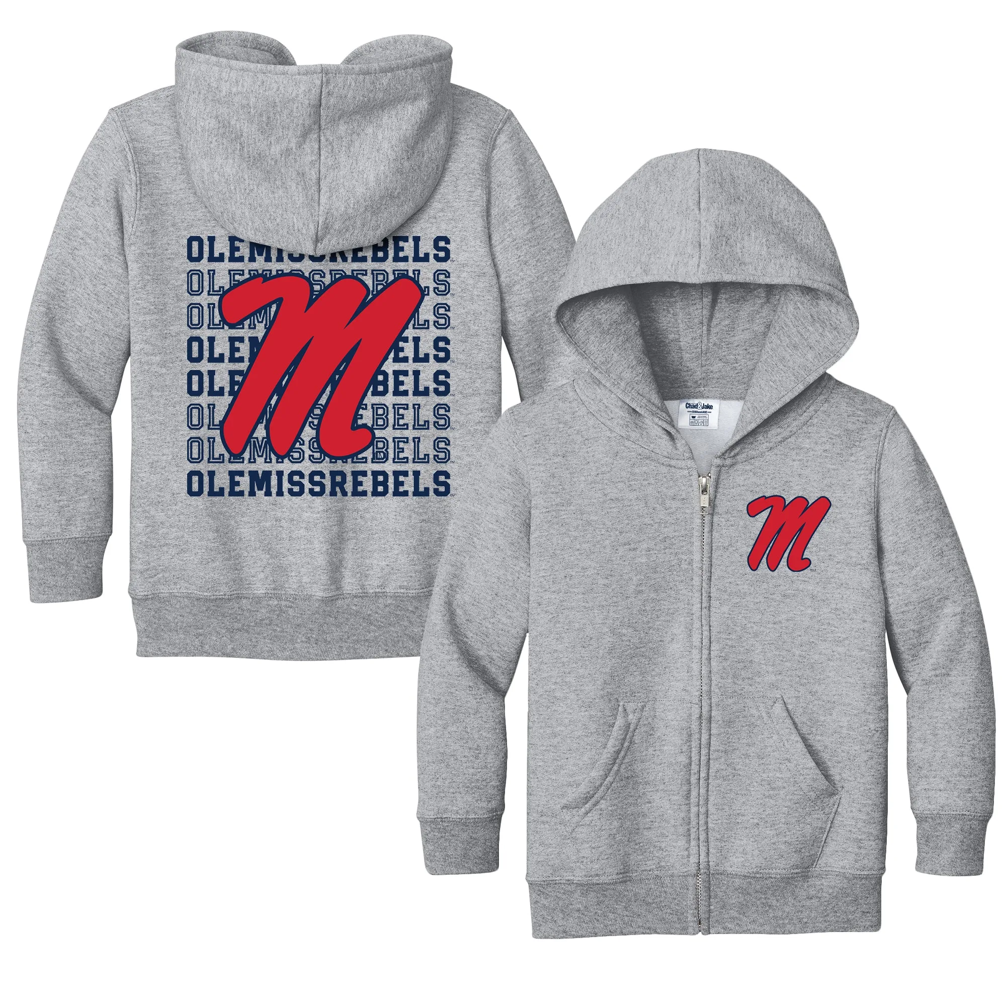 Ole Miss Rebels Retro Toddler Full-Zip Sweatshirt