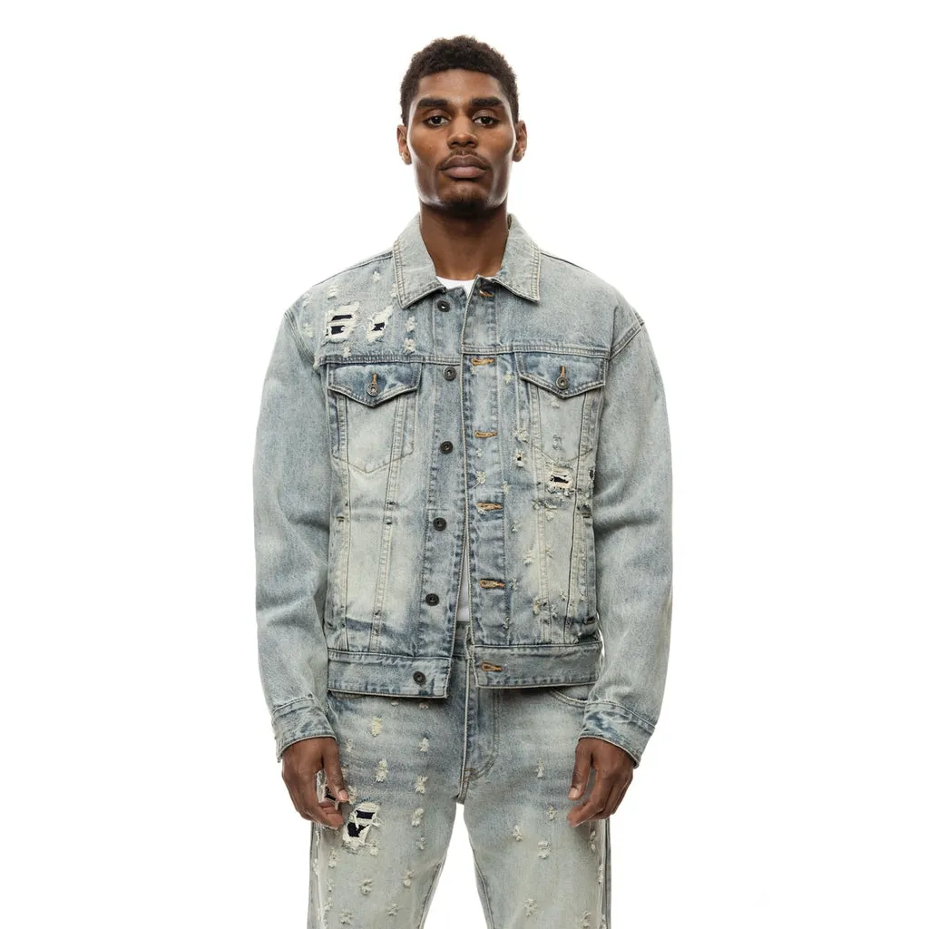 Oversized Shotgun Jean Jacket - Industrial Blue