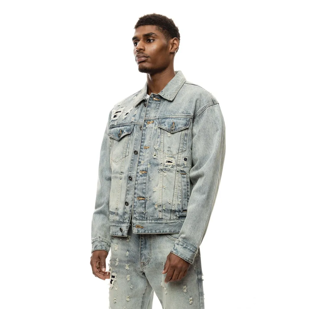 Oversized Shotgun Jean Jacket - Industrial Blue