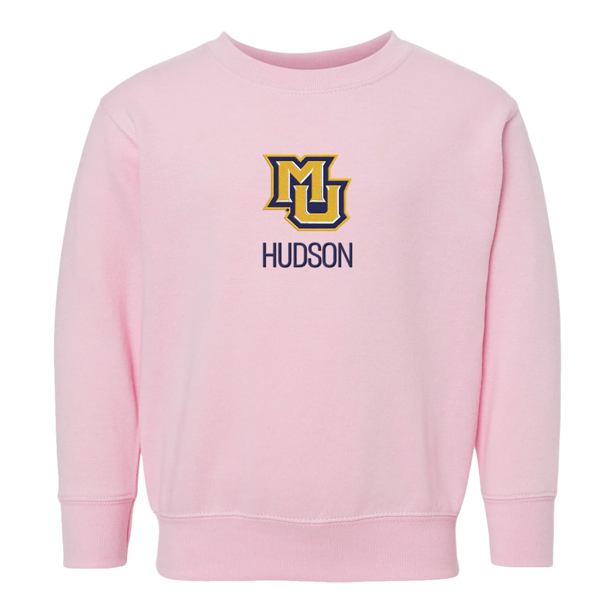 Personalized Marquette Golden Eagles Toddler Crewneck Sweatshirt