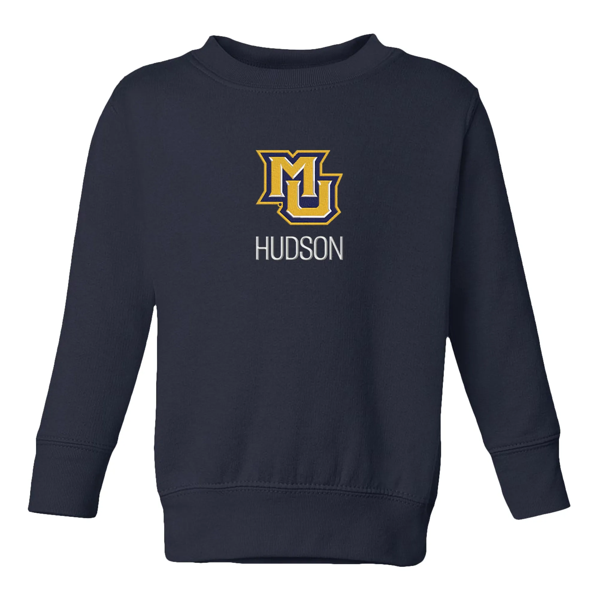 Personalized Marquette Golden Eagles Toddler Crewneck Sweatshirt