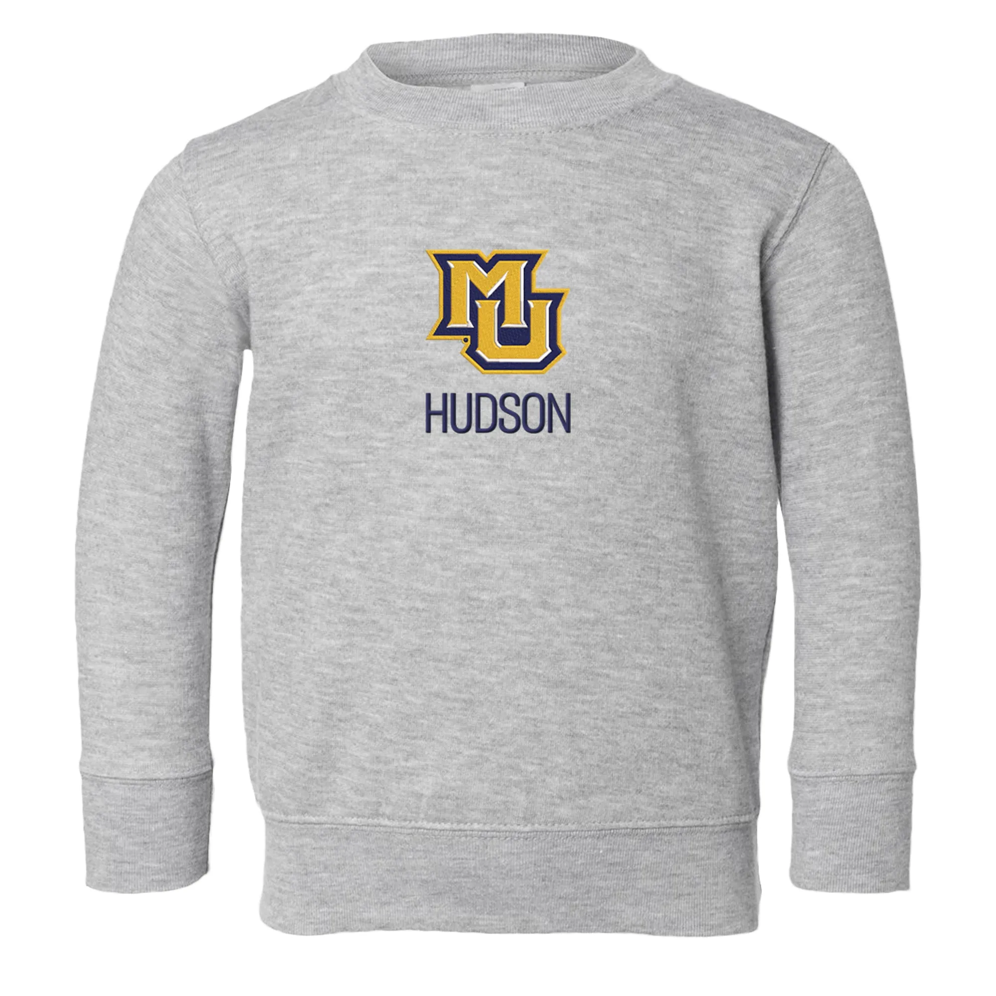 Personalized Marquette Golden Eagles Toddler Crewneck Sweatshirt