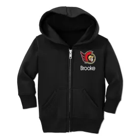 Personalized Ottawa Senators Toddler Full-Zip Hooded Sweatshirt