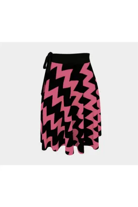 Pink Waves Wrap Skirt