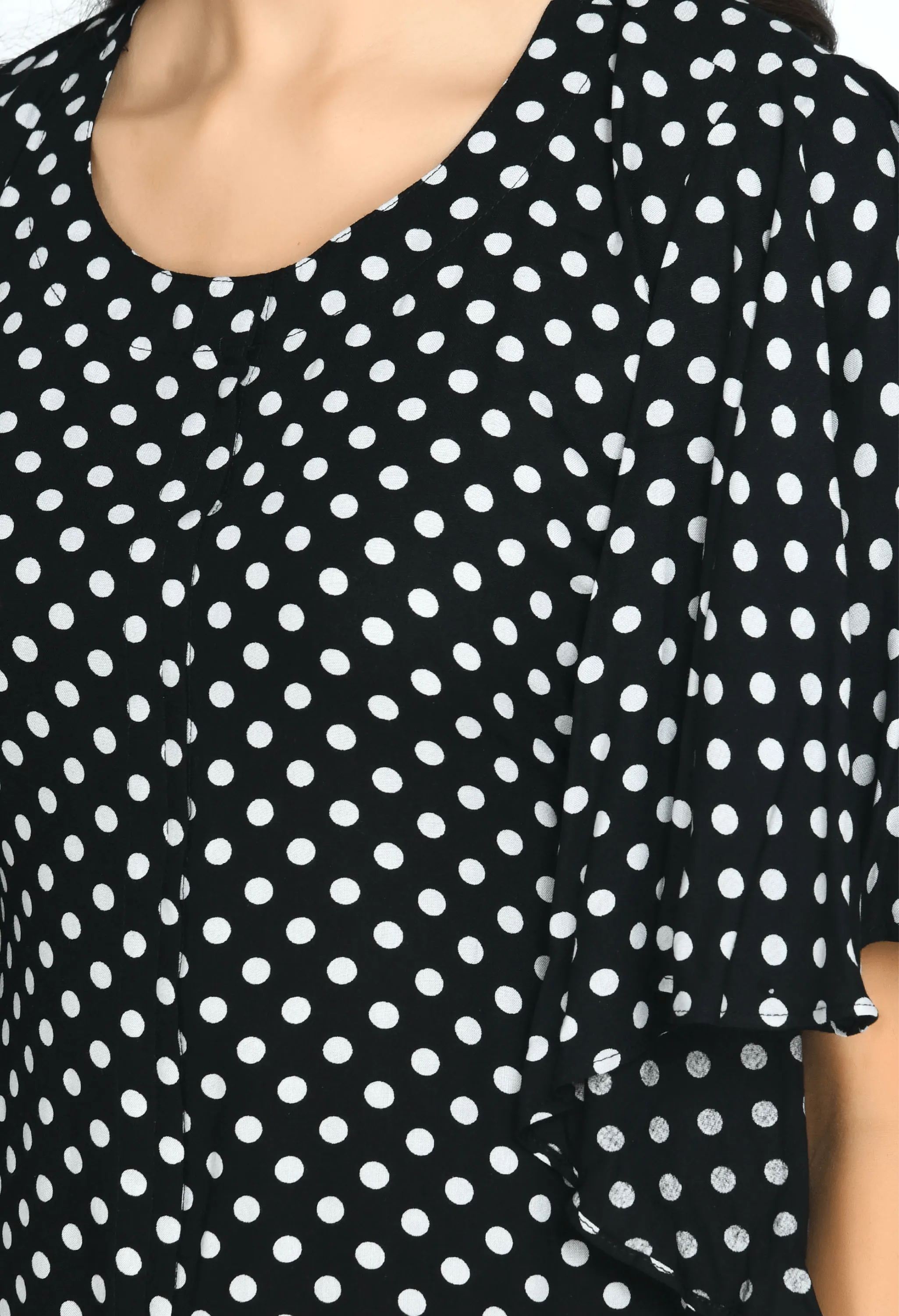 Plus Size Polka Dots A-Line Dress