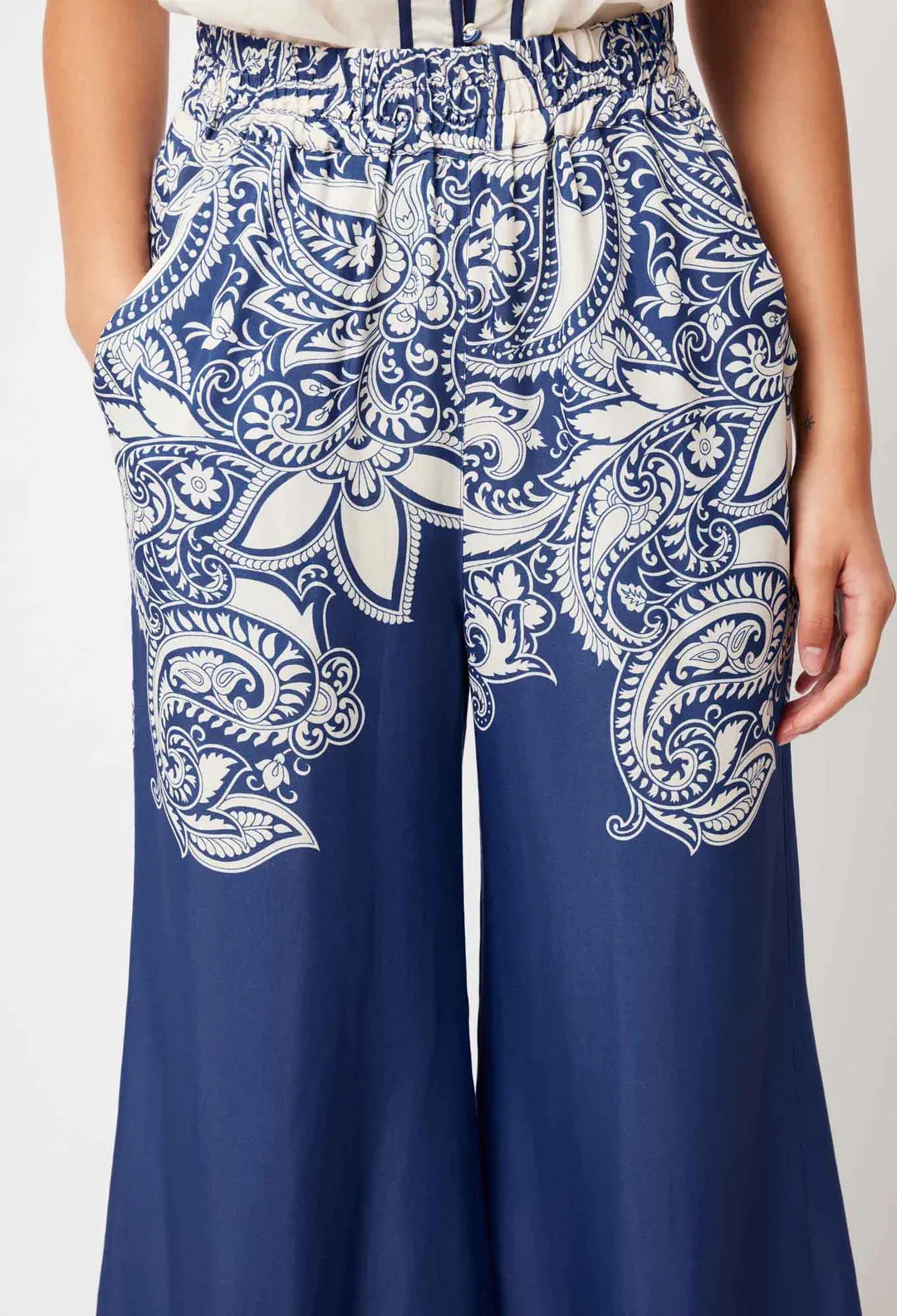 POSITANO VISCOSE PANT | Nautique Paisley