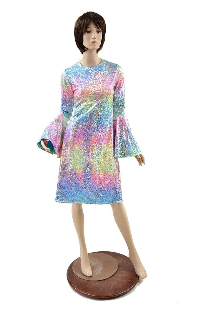 Rainbow Shattered Glass A-line Dress