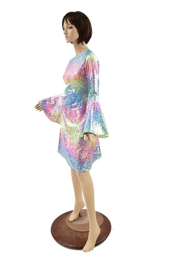 Rainbow Shattered Glass A-line Dress