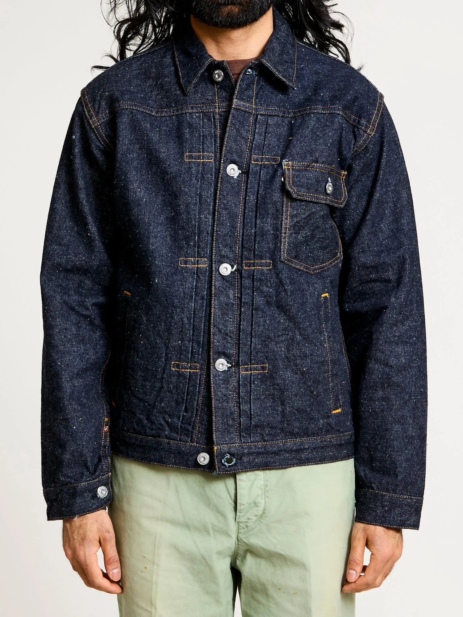 S5512PX15oz "Otokogi" Denim Type 1 Jacket in Indigo