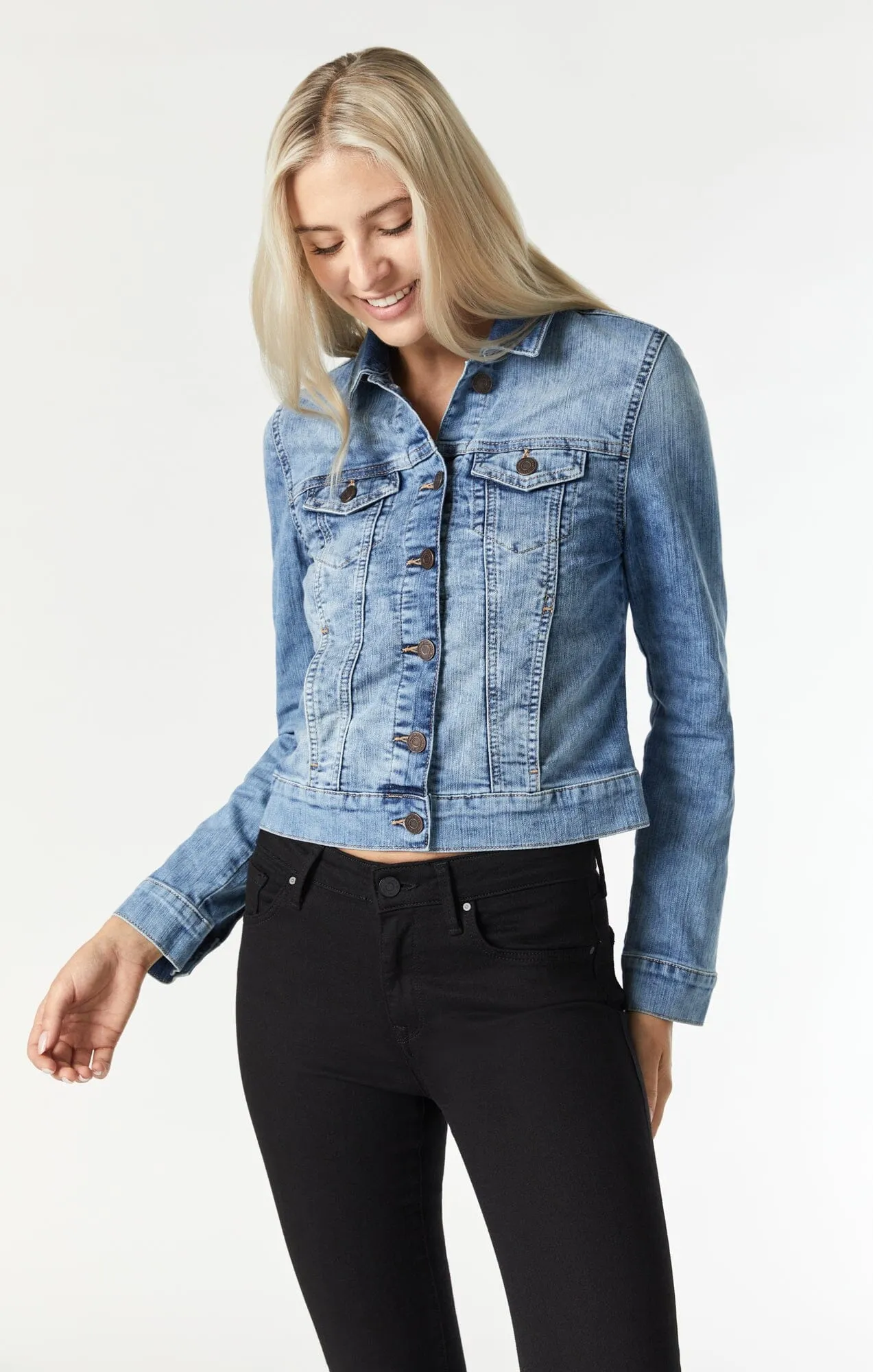 SAMANTHA DENIM JACKET IN BLEACH RANDOM NOLITA