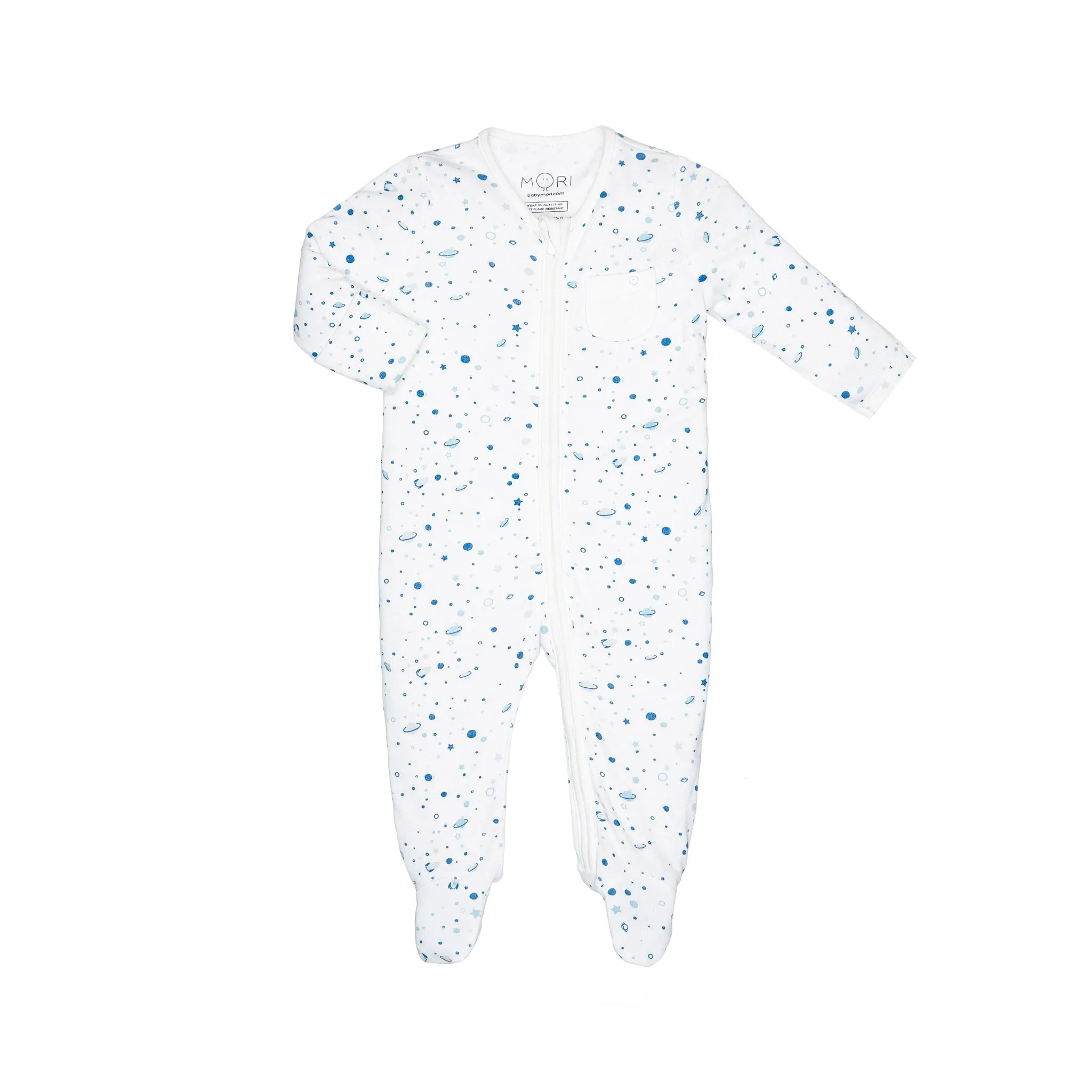 Space Zip-Up Sleepsuit 4 Pack