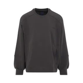 Stitched Cotton Sweatshirts in Ash