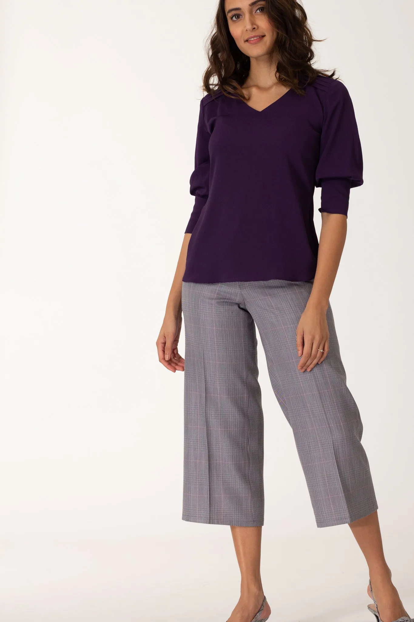 Viola Pleated Shoulder blouse