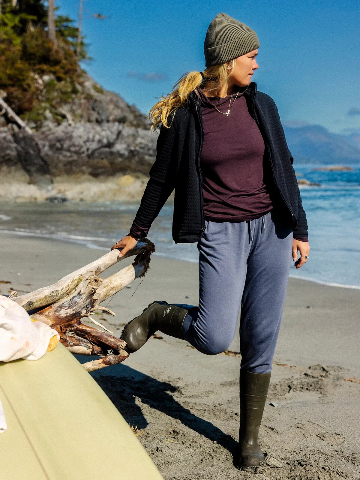 Women's Bamboo Lightweight Fleece Jogger - Storm Cloud