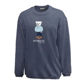 ZBT Navy Sandwash Bear Crewneck